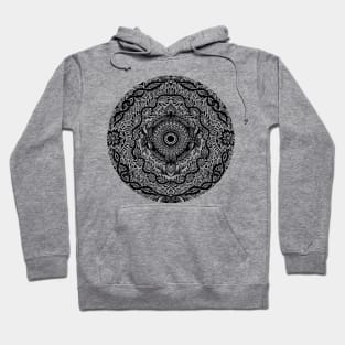 Rain in the Garden - black and white Hoodie